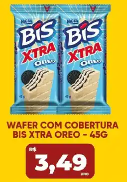 Tatico wafer com cobertura bis xtra oreo oferta
