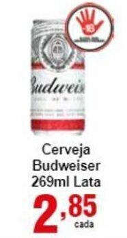 Rossi Supermercado Cerveja Budweiser 269ml lata oferta