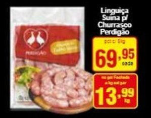 Rossi Supermercado Linguica Suina P/ Churrasco Perdigao 1kg oferta
