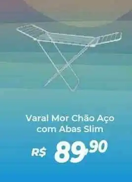 Atakarejo Varal Mor Chão Aço Com Abas Slim oferta