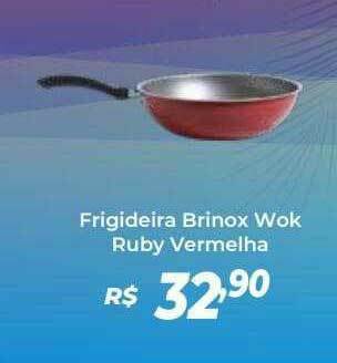 Atakarejo Frigideira Brinox Wok Ruby Vermelha oferta