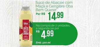 Oba Hortifruti Suco De Abacaxi Com Maçã E Gengibre Oba Bem Querer oferta