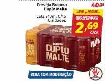 Supermercados Cidade Canção Cerveja Brahma Duplo Malte oferta