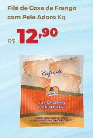 Filé De Coxa De Frango Com Pele Adoro