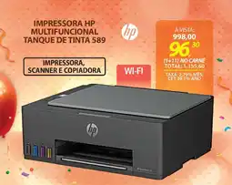 Lojas Cem Impressora hp multifuncional tanque de tinta 589 oferta
