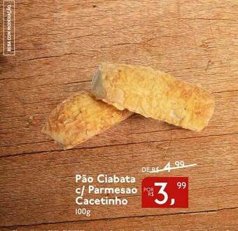 Perini Pão Ciabata C Parmesao Cacetinho oferta