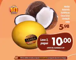Supermercados Big Compra Melão Amarelo Samba ou Coco Seco oferta