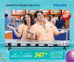 Lojas Cem Smart tv philips led 7419 oferta