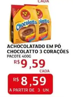 Assaí Atacadista Achocolatado em pó chocolatto 3 corações oferta