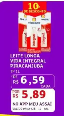 Assaí Atacadista Leite longa vida integral piracanjuba oferta
