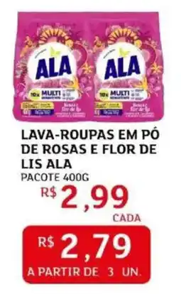 Assaí Atacadista lava-roupas em pó de rosas e flor de lis ala oferta