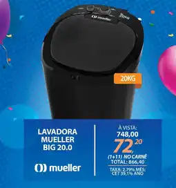 Lojas Cem Lavadora mueller big 20.0 oferta