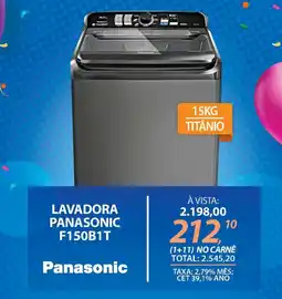 Lojas Cem Lavadora panasonic F150B1T oferta