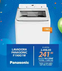 Lojas Cem Lavadora panasonic F190G1W oferta