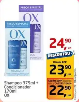 Tenda Atacado Ox - shampoo 375ml + condicionador 170ml oferta