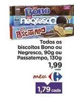 Carrefour Passatempo - todos os biscoitos ou negresco, 90g ou oferta