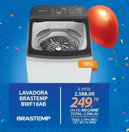 Lojas Cem Lavadora brastemp bwf18ab oferta