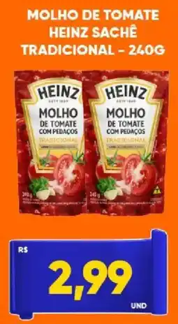 Tatico molho de tomate heinz sachê tradicional oferta