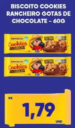 Tatico Biscoito cookies rancheiro gotas de chocolate oferta