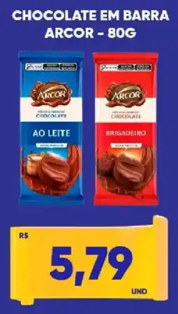 Tatico chocolate em barra arcors oferta