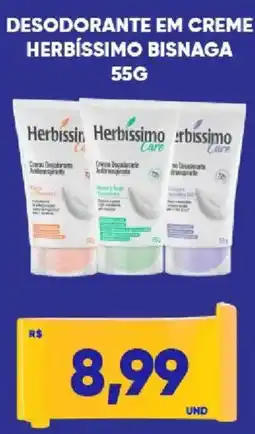 Tatico Desodorante em creme herbíssimo bisnaga oferta