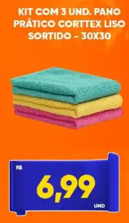Tatico kit com 3 und. pano prático corttex liso sortido oferta