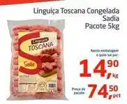 Tenda Atacado Sadia - linguiça toscana congelada oferta