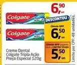 Tenda Atacado Colgate - creme dental tripla ação oferta