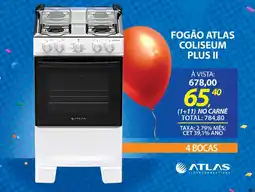 Lojas Cem Fogão atlas coliseum plus II oferta