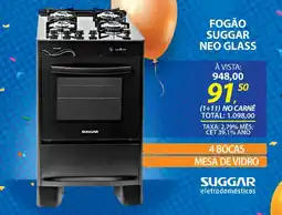 Lojas Cem Fogão suggar neo glass oferta