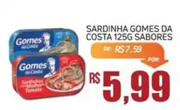 Economart Atacadista Sardinha gomes da costa 125g sabores oferta