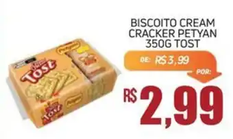 Biscoito cream cracker petyan 350g tost