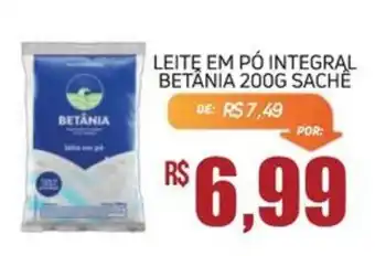 Leite em pó integral betânia
