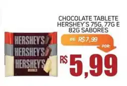 Economart Atacadista chocolate tablete hershey's 75g, 77g e 82g sabores oferta