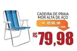 Economart Atacadista cadeira de praia mor alta de aço oferta