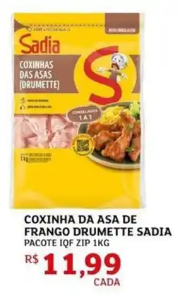 Assaí Atacadista Coxinha da asa de frango drumette sadia oferta