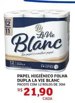 Assaí Atacadista papel higiênico folha dupla la vie blanc oferta
