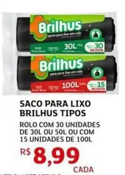 Assaí Atacadista saco para lixo brilhus tipos oferta
