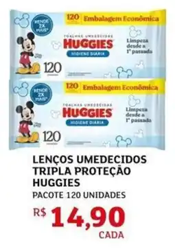 Assaí Atacadista lenços umedecidos tripla proteção huggies oferta