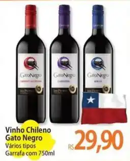 Atacadão Vinho chileno gato negro oferta