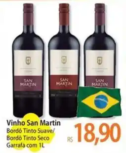Atacadão Vinho San Martin Bordô Tinto Suave/ Bordô Tinto Seco oferta