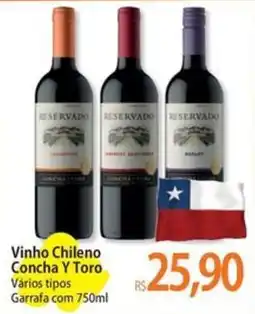 Atacadão Vinho chileno concha y toro oferta