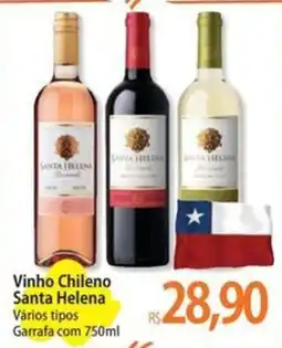 Atacadão Vinho chileno santa helena vários tipos oferta