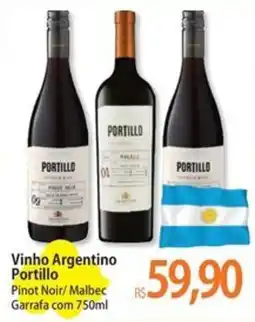 Atacadão Vinho Argentino Portillo oferta