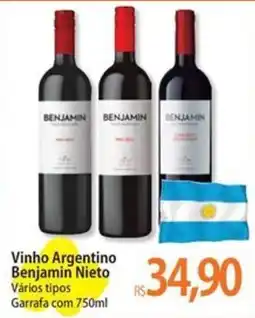Atacadão Vinho argentino benjamin nieto vários tipos oferta