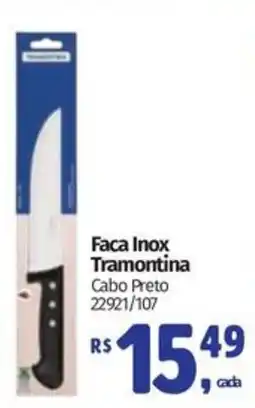 Supermercados Mateus Faca inox tramontina cabo preto oferta