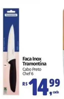 Supermercados Mateus Faca inox tramontina cabo preto chef 6 oferta