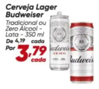 Dia Cerveja Lager Budweiser oferta