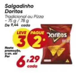 Dia Salgadinho Doritos Tradicional ou Pizza oferta