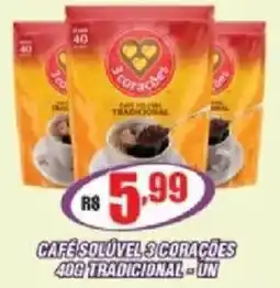 Violeta Supermercados Café solúvel 3 corações oferta